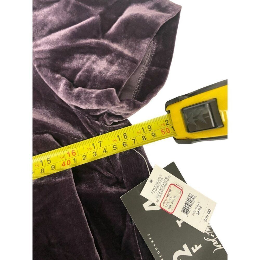 Lord & Taylor Womens Blouse M Medium Plum Purple Velvet Round Neck Lined NWT - Picture 8 of 10